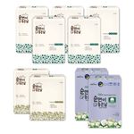 [SALLY'S LAW] Sanitary Pads Cotton Therapy Medium 5packs+Large 2packs+Overnight 2packs - 100% Pure Cotton, US-Certified - Made in Korea